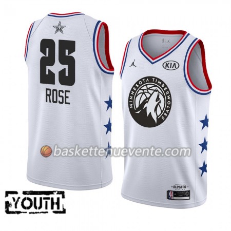 Maillot Basket Minnesota Timberwolves Derrick Rose 25 2019 All-Star Jordan Brand Blanc Swingman - Enfant